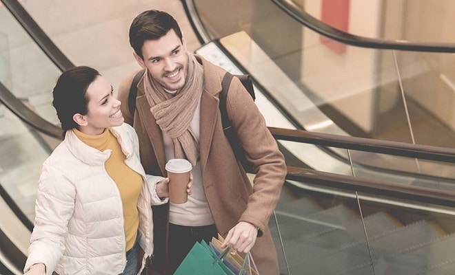 Couple shopping at Bryanston Shopping Centre