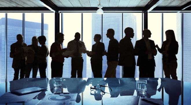Group of Business Talking in a Meeting